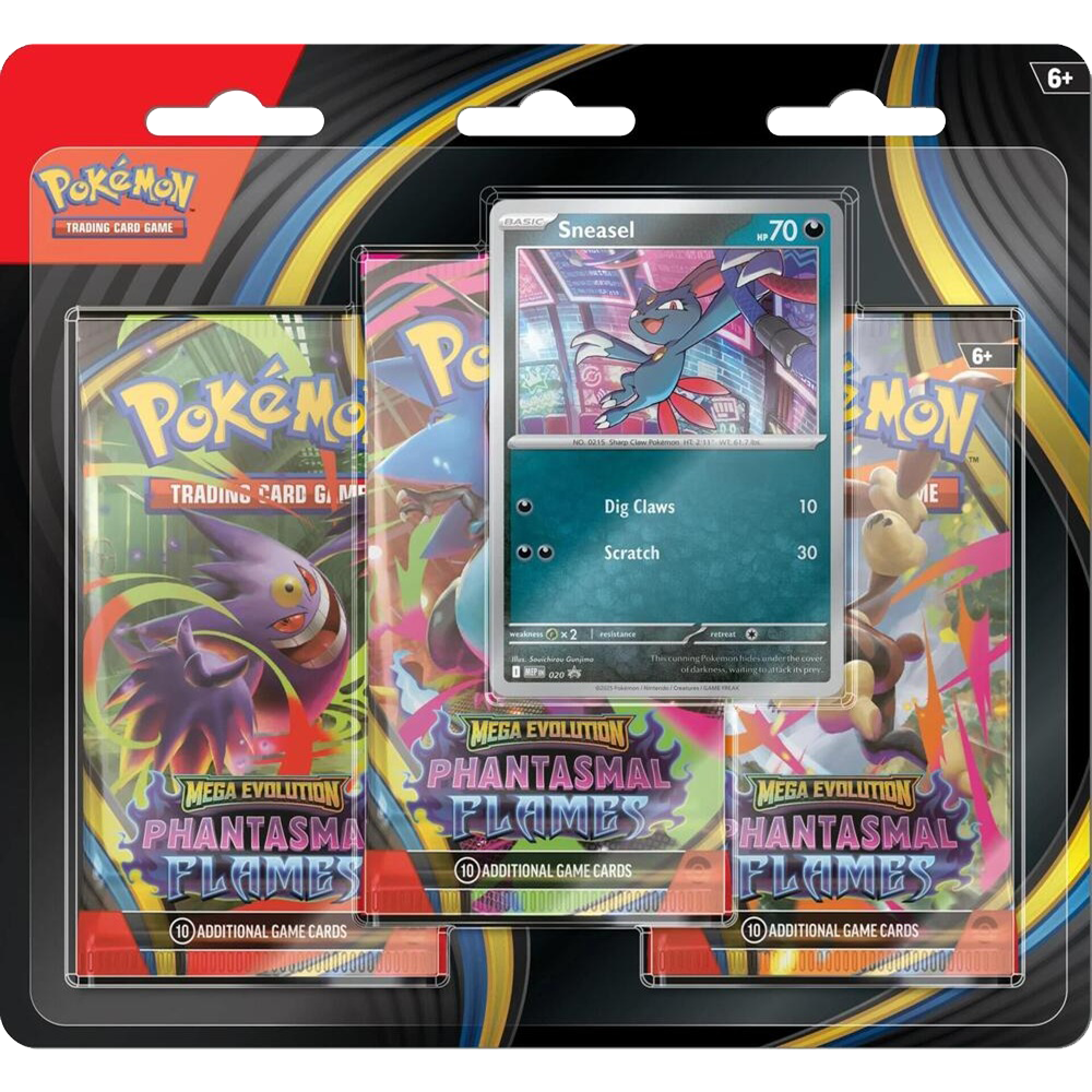 Pokémon TCG - Mega Evolution - Phantasmal Flames - 3 Pack Blister