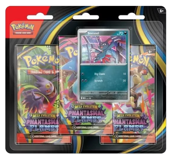 Pokémon TCG - Mega Evolution - Phantasmal Flames - 3 Pack Blister