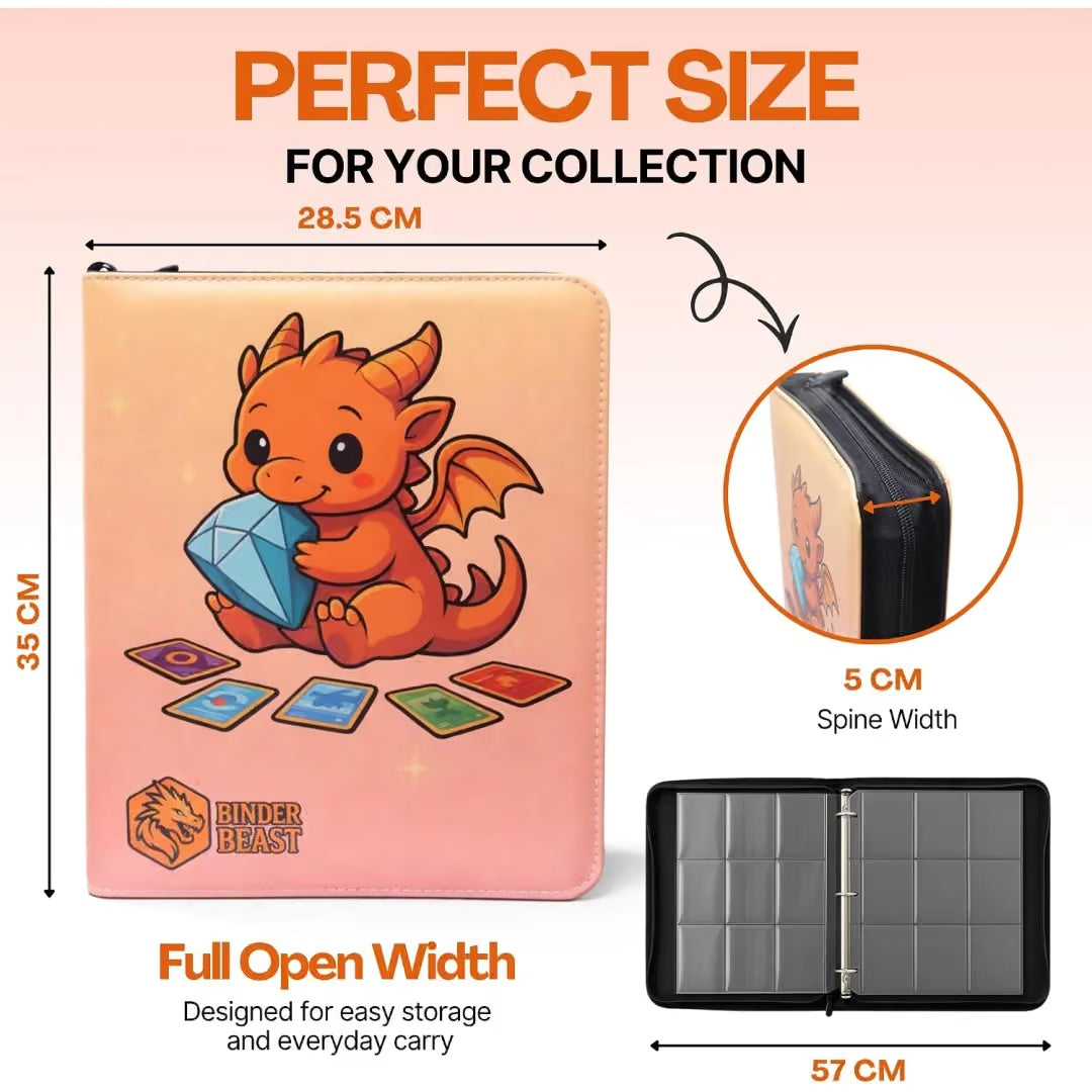 Binder Beast Dragon – rozmery albumu, hrúbka a otvorené vnútro