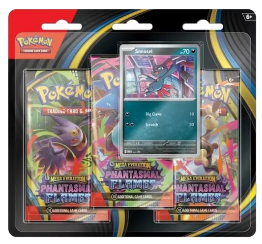 Pokémon TCG - Mega Evolution - Phantasmal Flames - 3 Pack Blister
