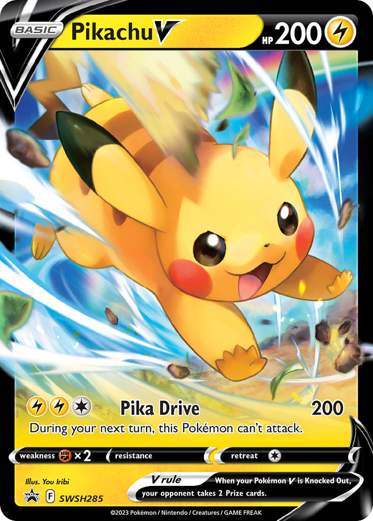 Pikachu V SWSH285 English Pokémon TCG full card