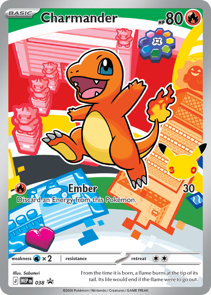 Charmander MEP038 English Pokémon TCG full card