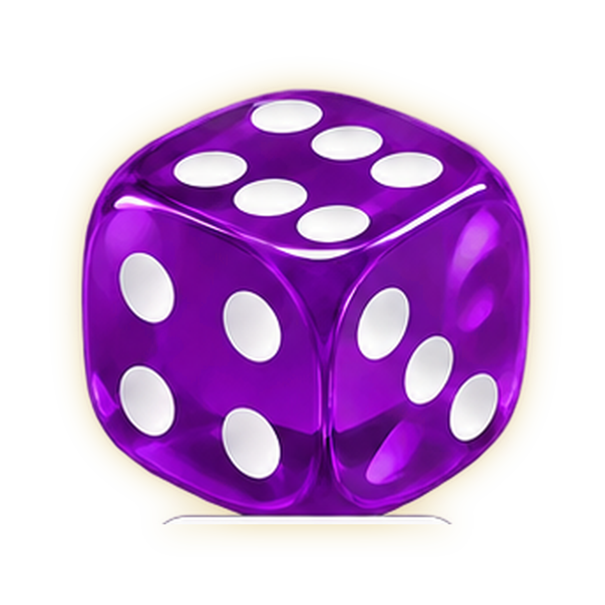 Priesvitná hracia kocka D6 – Purple – fialová, ilustračný obrázok