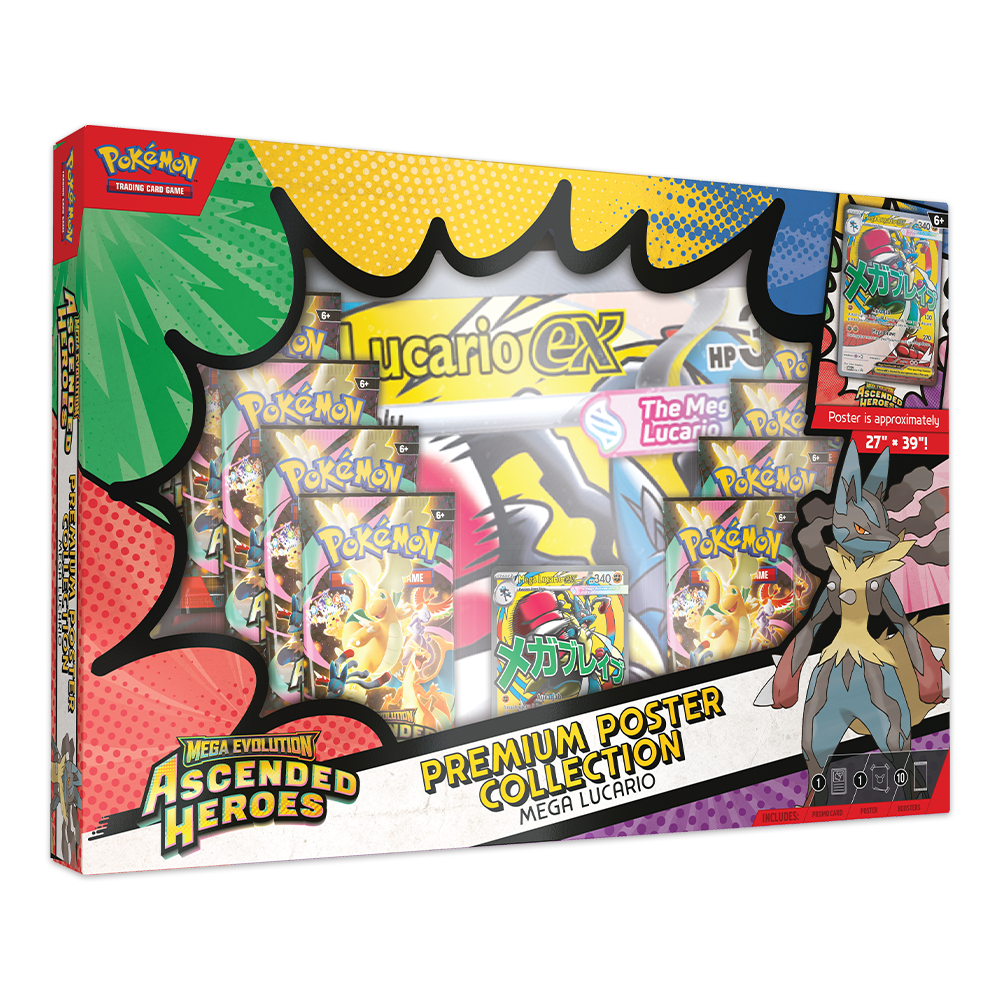 Pokémon TCG – Ascended Heroes – Mega Lucario Premium Poster Collection