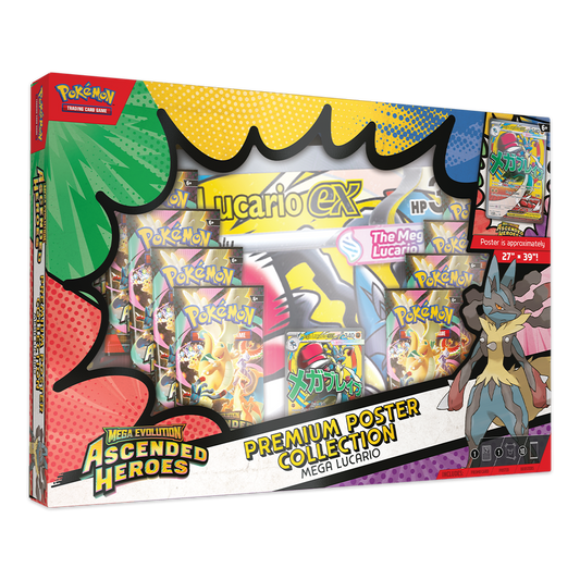 Pokémon TCG – Ascended Heroes – Mega Lucario Premium Poster Collection