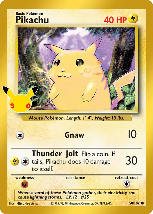 Pikachu – 30th Celebration – Classic Collection – 58 | EN | NM