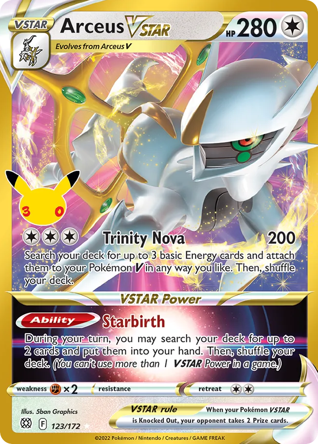 Arceus VSTAR – 30th Celebration – Classic Collection – 123 | EN | NM