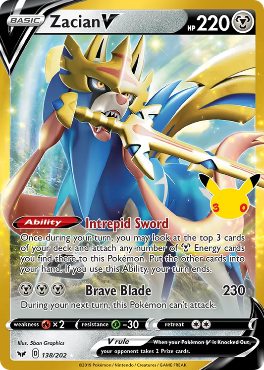 Zacian V – 30th Celebration – Classic Collection – 138 | EN | NM