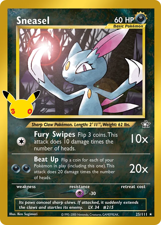 Sneasel – 30th Celebration – Classic Collection – 25 | EN | NM