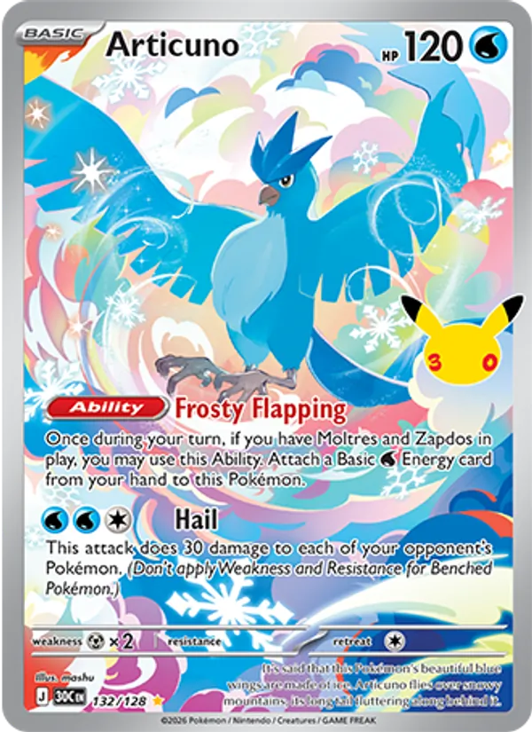 Articuno – 30th Celebration – 132 | EN | NM