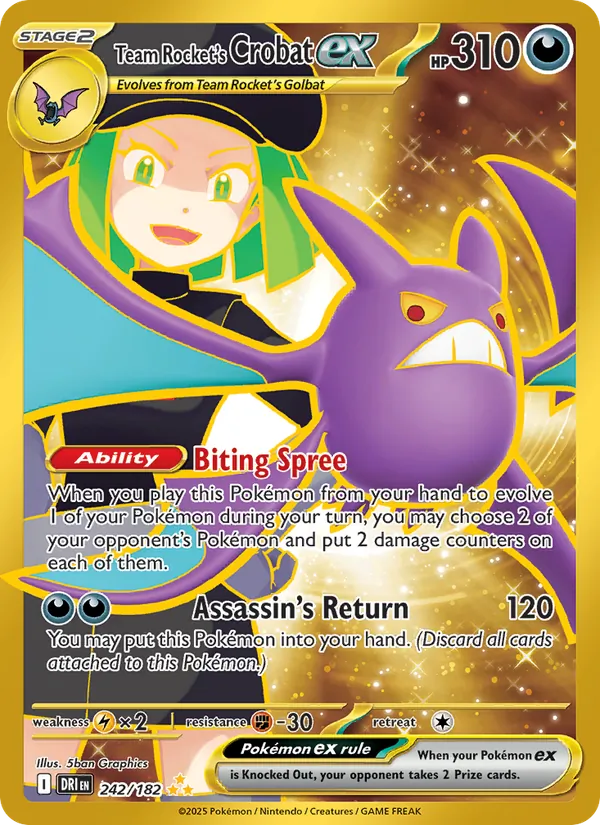 Team Rocket's Crobat ex – Destined Rivals – 242 | EN | NM