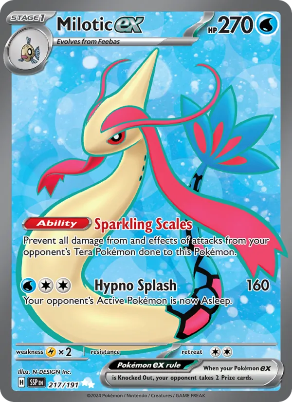 Milotic ex – Surging Sparks – 217 | EN | NM