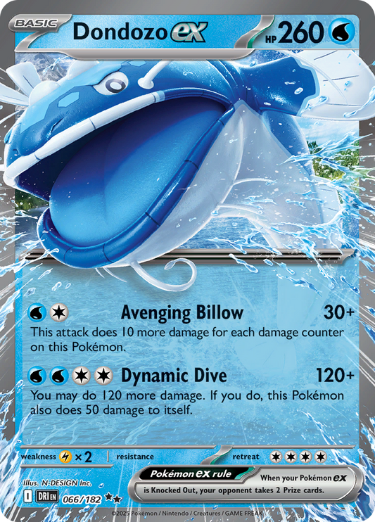 Dondozo ex – Destined Rivals DRI 066 – anglická originálna karta