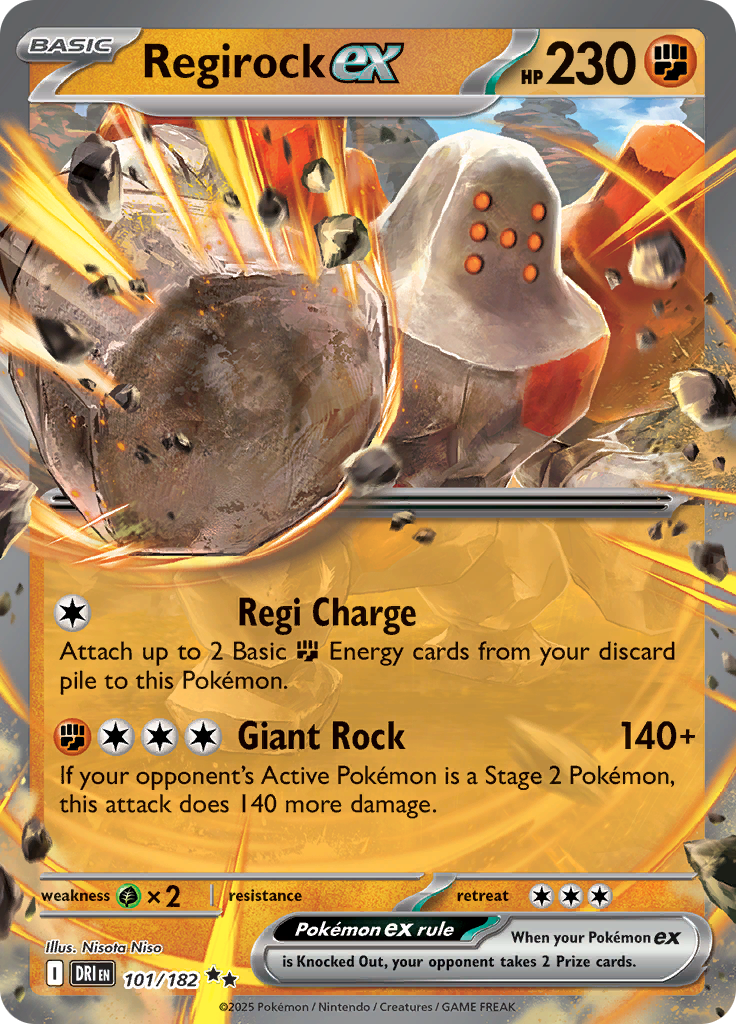 Regirock ex – Destined Rivals DRI 101 – anglická originálna karta