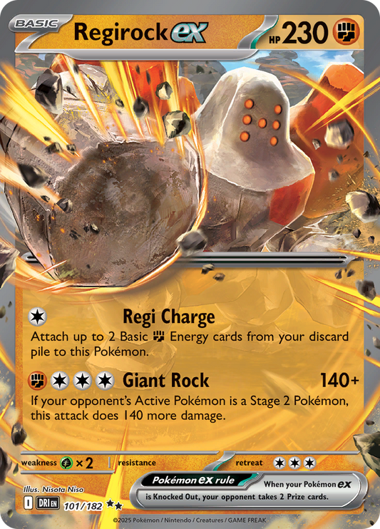 Regirock ex – Destined Rivals DRI 101 – anglická originálna karta