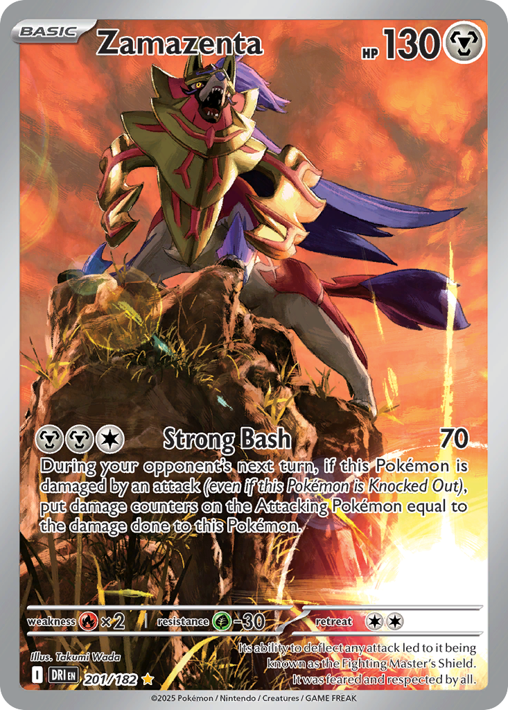Zamazenta – Destined Rivals DRI 201/182 – anglická karta Illustration Rare