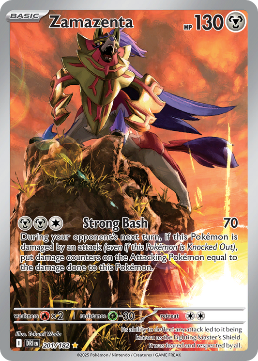 Zamazenta – Destined Rivals DRI 201/182 – anglická karta Illustration Rare