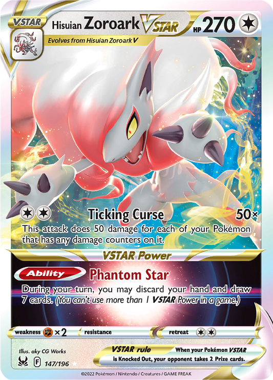 Hisuian Zoroark VSTAR – Lost Origin LOR 147 – anglická originálna karta