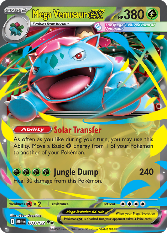 Mega Venusaur ex – Mega Evolution MEG 003 – anglická originálna karta