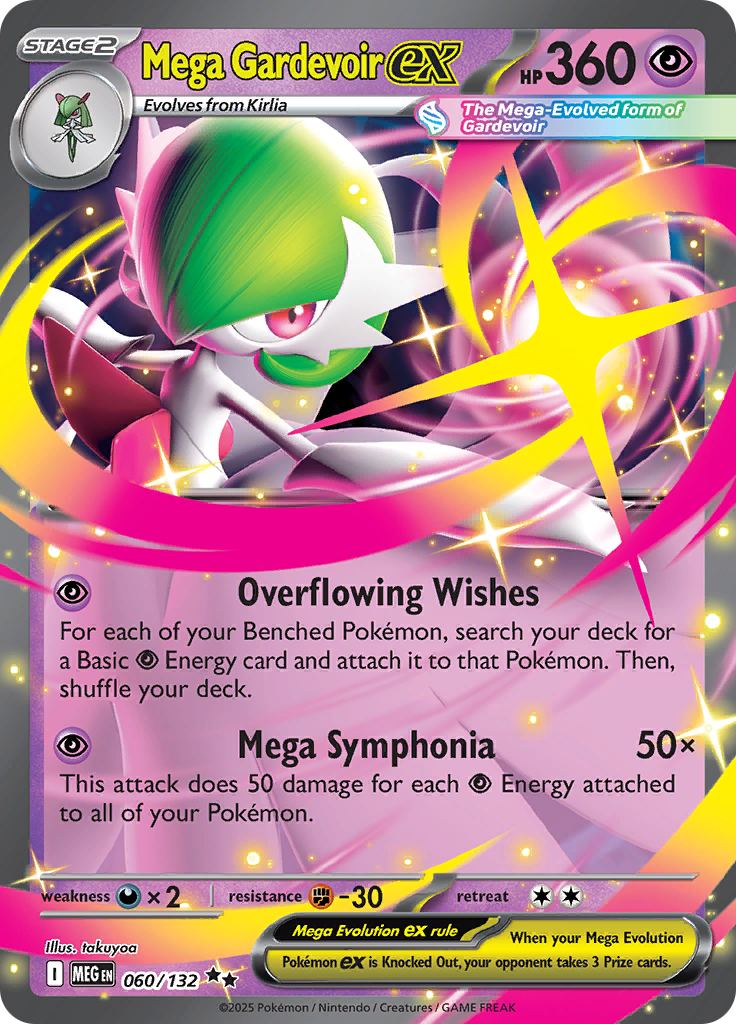 Mega Gardevoir ex – Mega Evolution MEG 060 – anglická originálna karta