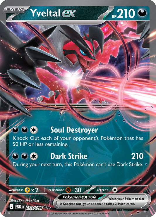 Yveltal ex – Perfect Order POR 053 – anglická originálna karta